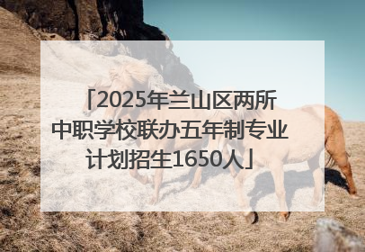 2025年兰山区两所中职学校联办五年制专业计划招生1650人