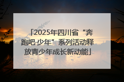 2025年四川省“奔跑吧·少年”系列活动释放青少年成长新动能