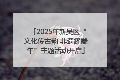 2025年新吴区“文化传古韵 非遗耀端午”主题活动开启