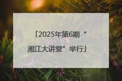 2025年第6期“湘江大讲堂”举行