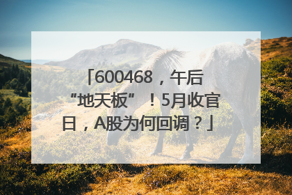 600468，午后“地天板”！5月收官日，A股为何回调？