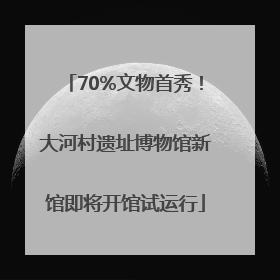 70%文物首秀！大河村遗址博物馆新馆即将开馆试运行