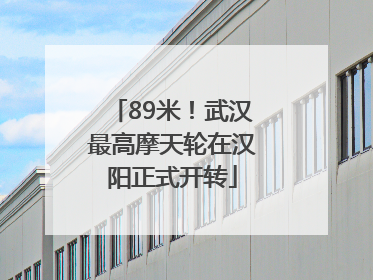 89米！武汉最高摩天轮在汉阳正式开转