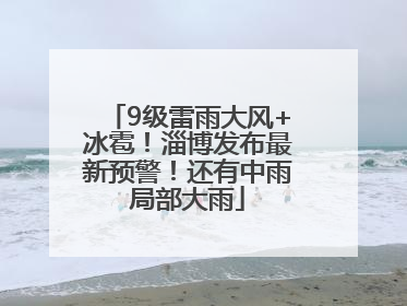 9级雷雨大风+冰雹！淄博发布最新预警！还有中雨局部大雨