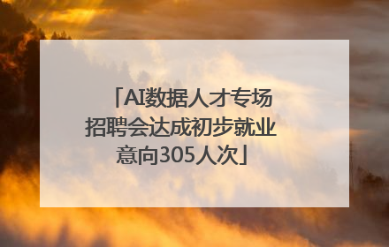 AI数据人才专场招聘会达成初步就业意向305人次
