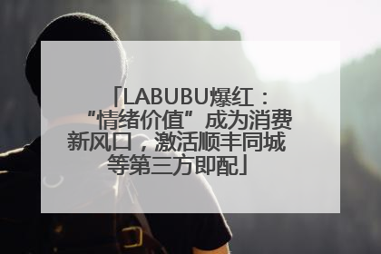 LABUBU爆红：“情绪价值”成为消费新风口，激活顺丰同城等第三方即配
